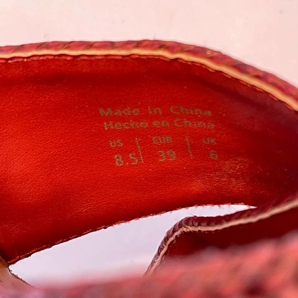 Aldo Women’s Red Espadrilles Wedge Sandals US 8.5 - Picture 8 of 8